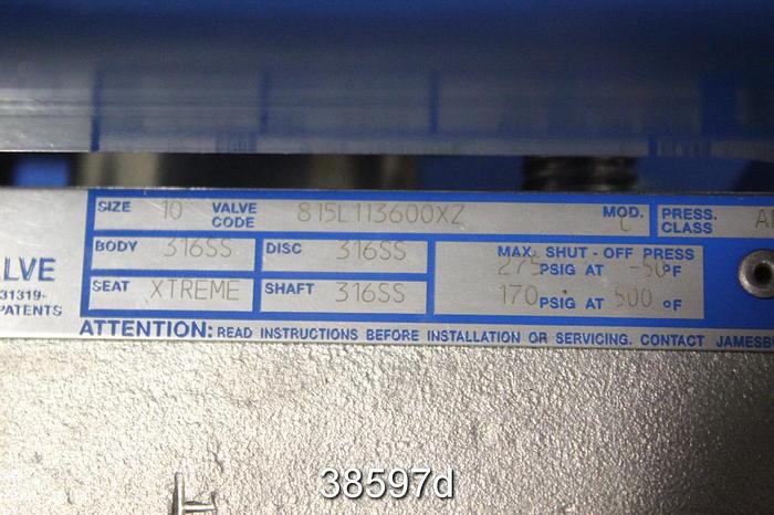 Unused Jamesbury 10" Pneumatic Butterfly Valve #38597