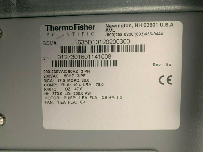 Used Thermo Scientific ThermoFlex 10000 Recirculating Chiller +5°C to +35°C 200-230 V