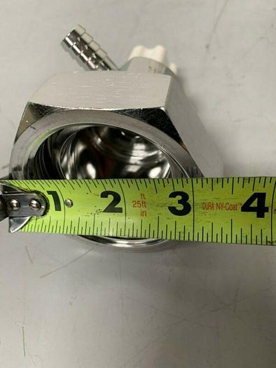 Used Stainless Steel Sample Valve w/ 1/2" to 3" Threaded Fitting