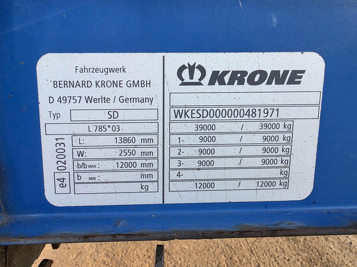 Gebruikt 2010 KRONE SD|3 AXLE MEGA | LIFTABLE ROOF| SLIDING ROOF | COIL| BPW DISC..
