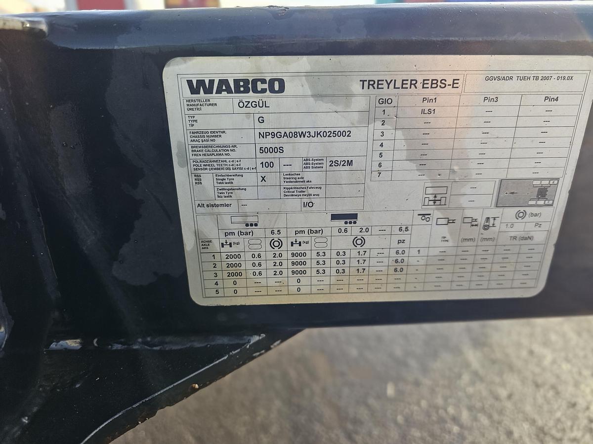 Gebruikt 2018 OZGUL GA08XS1 | 2 X EXTENDIBLE CHASSIS | GERMAN TRAILER|  SAF DISC.| 3 PIECES.