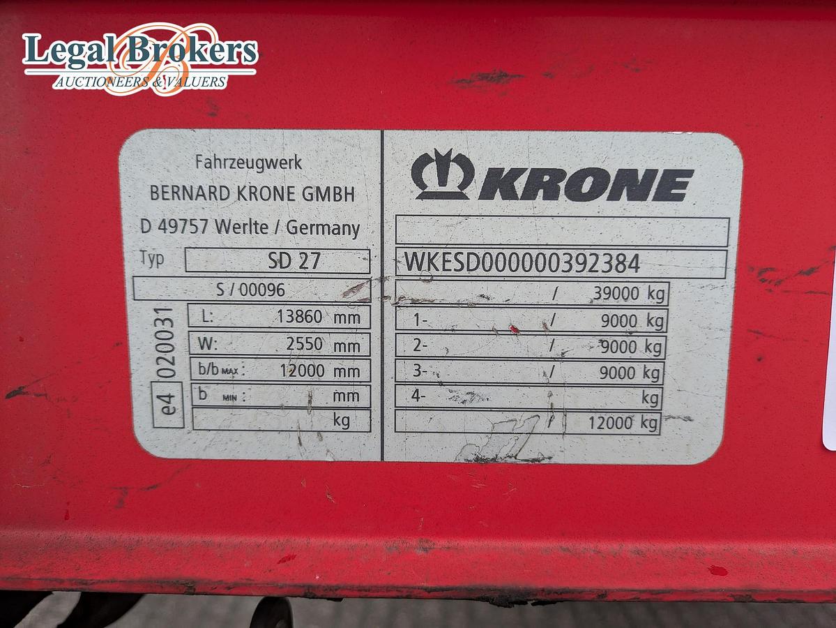 Gebruikt 2007 KRONE SD 27 | SAF DISC | NICE CHASSIS