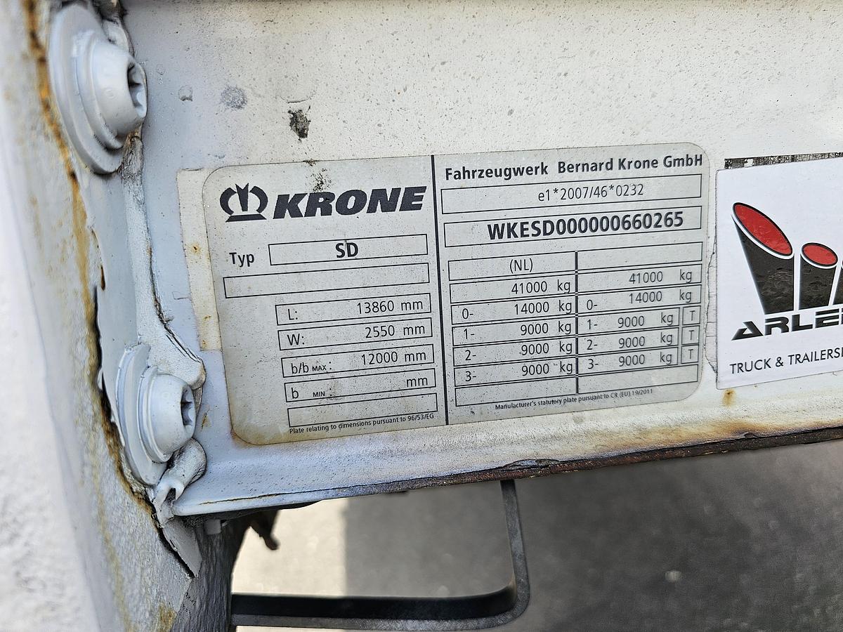Used 2015 KRONE SD | DUTCH TRAILER|VALKX| APK / TUV 08-05-2026 | NEW TILTS.