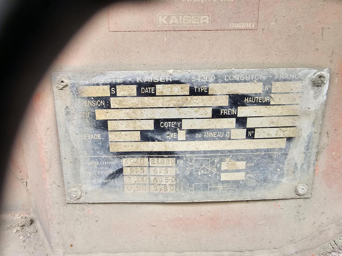 Gebruikt 2002 ROBUSTE KAISER. S3302G37 | TIPPER| STEEL CHASSIS STEEL BOX|SAF DRUM.