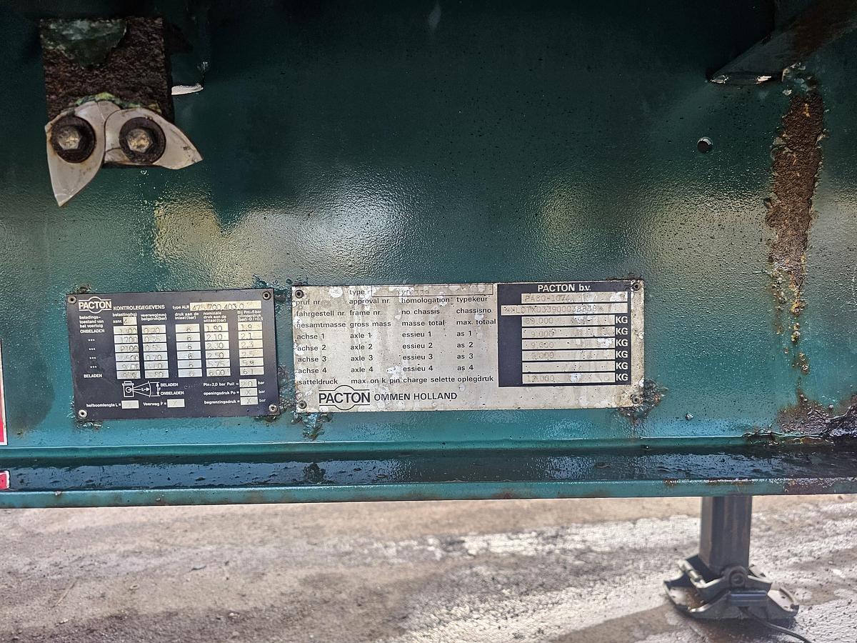 Gebruikt 1997 PACTON TXD339/OLD DUTCH QUALITY / BPW DRUM 15 CM SQUARE.