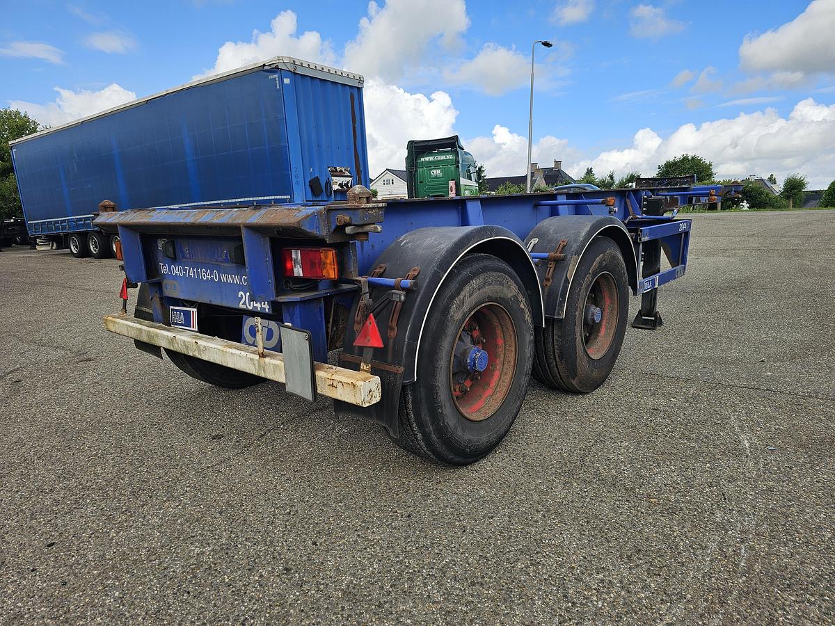 Gebruikt 2007 MKF METALLBAU CS 20 -20 FOOT- CONTAINER CHASSIS -HEAVY DUTY- BPW DRUM -STEEL SUSPENSION- GOOD QUALITY.