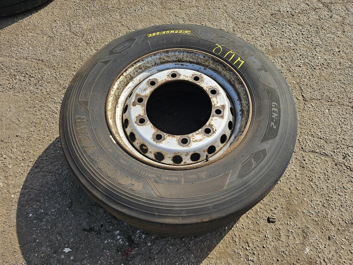 Used 2019 GOOD YEAR K MAX T | TRAILERBAND 385/55 R 22.5 | 3 X 10 MM 2 X 6 MM | MET SCHIJFREM VELG. 10 GTS.