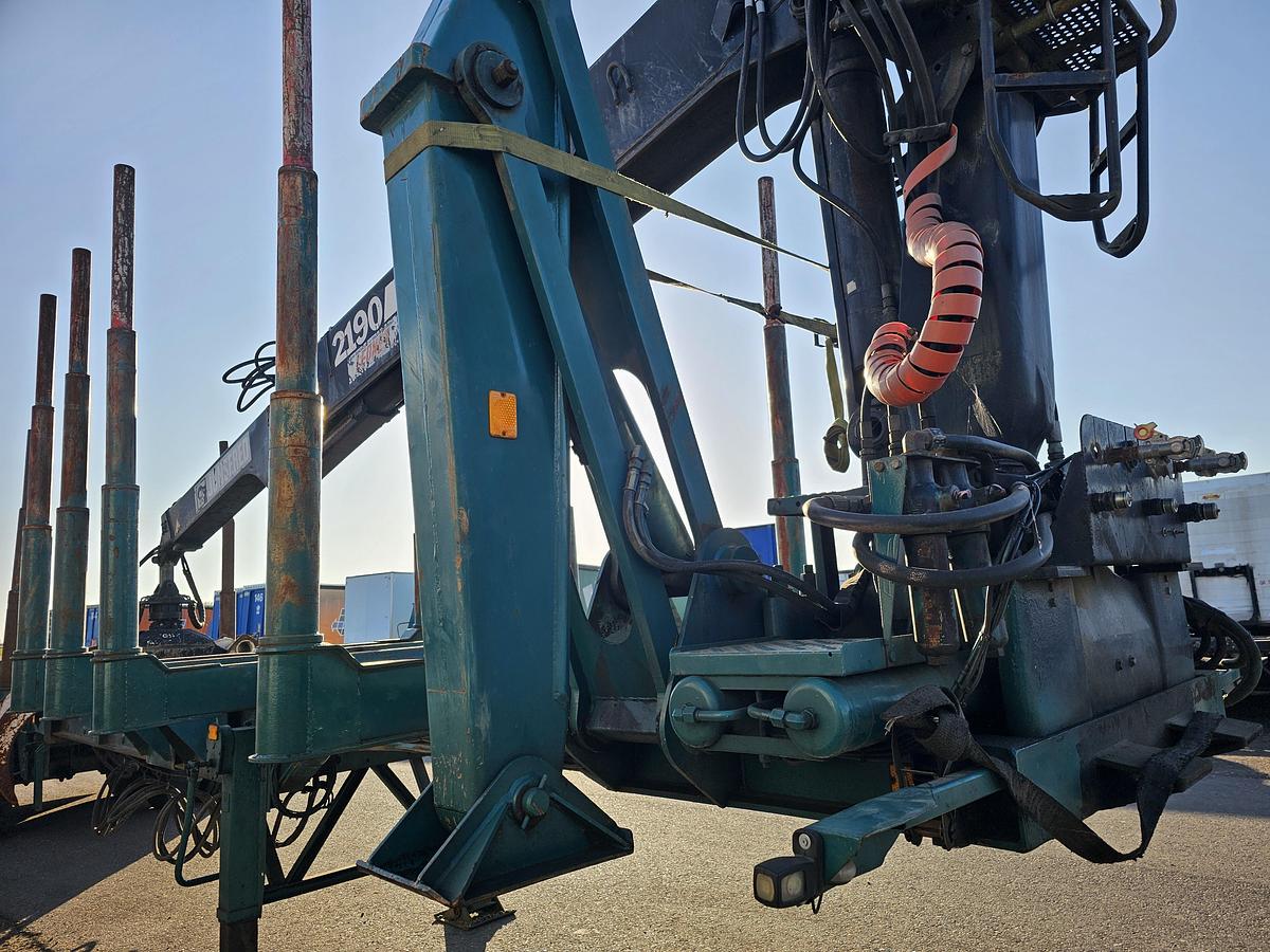 Gebruikt 1992 LEONET TB 18 |WOOD TRAILER WITH CRANE| BPW DRUM STEEL SUSPENSION.