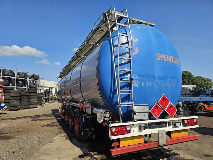 Used 2000 Feldbinder | TSA 59.3-4 | tanktrailer aluminium|59.5 cubic| ADR L4 BH |Bpw achsen|