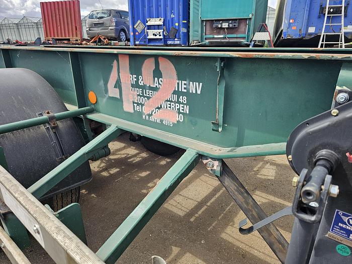 Used 1998 Flandria OP20V/2A | 20 foot container chassis  | steel suspension | double tires| drum.
