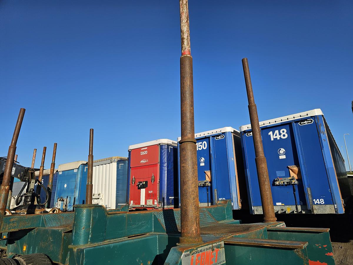 Gebruikt 1992 LEONET TB 18 |WOOD TRAILER WITH CRANE| BPW DRUM STEEL SUSPENSION.