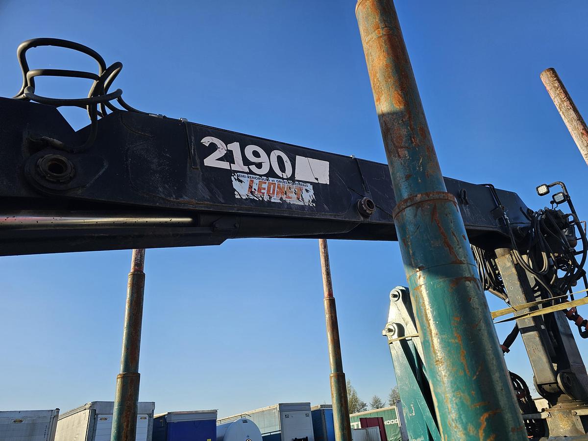 Gebruikt 1992 LEONET TB 18 |WOOD TRAILER WITH CRANE| BPW DRUM STEEL SUSPENSION.