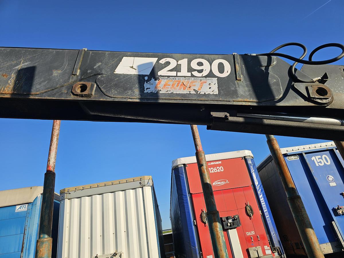 Gebruikt 1992 LEONET TB 18 |WOOD TRAILER WITH CRANE| BPW DRUM STEEL SUSPENSION.