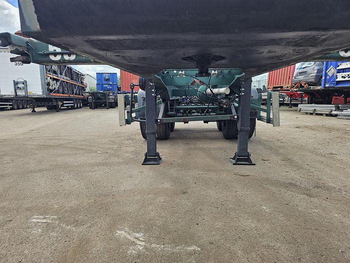 Used 1998 Flandria OP20V/2A | 20 foot container chassis  | steel suspension | double tires| drum.