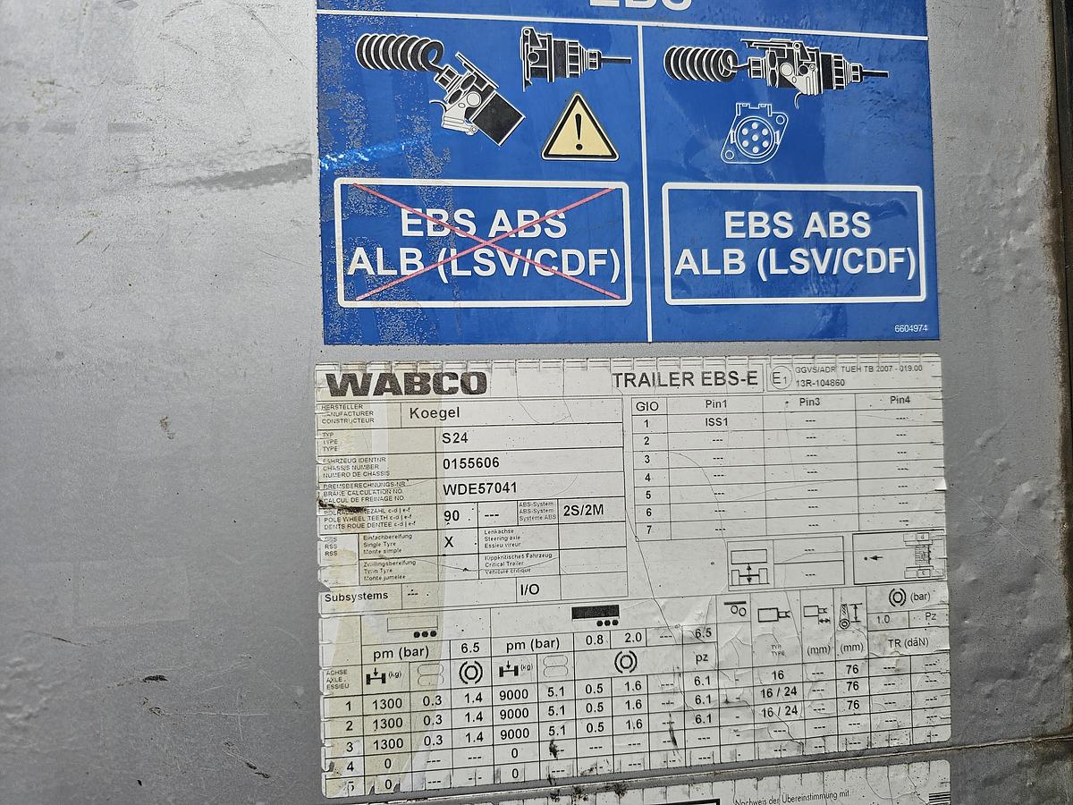 Used 2012 KOGEL s 24-1 | BELGIUM TRAILER | SAF DISC| APK TUV 28-03-2026.