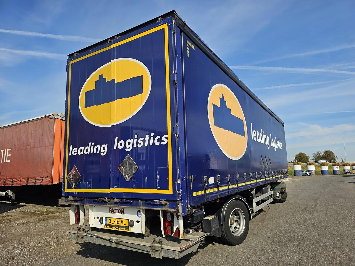 Used 2012 PACTON TBD.122 | SINGLE STEERING AXLE |UNDER SLIDING LOADING LIFT + BATTERIES| DAF DISC| APK /TUV 6-12-2025