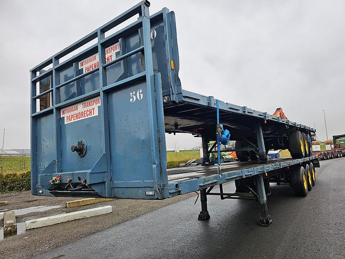 Used 1990 groenewegen  DRO-12-24 | heavy duty | steel suspension | drum brakes | semitrailer.