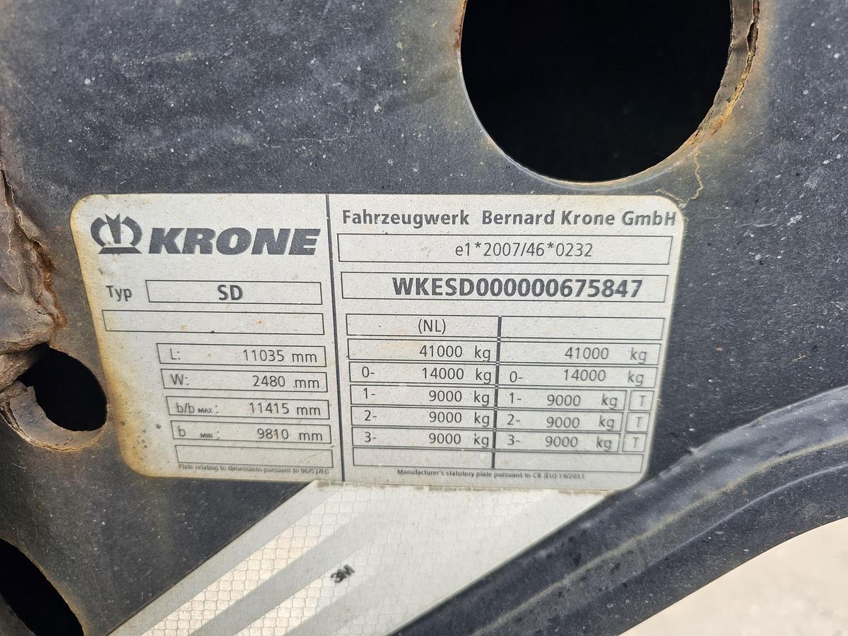 Gebruikt 2015 KRONE SD | 40 FT|2 X 20 FT | BACK SLIDER |HIGHCUBE.| APK /TUV 12-01-2027 |5 PIECES.