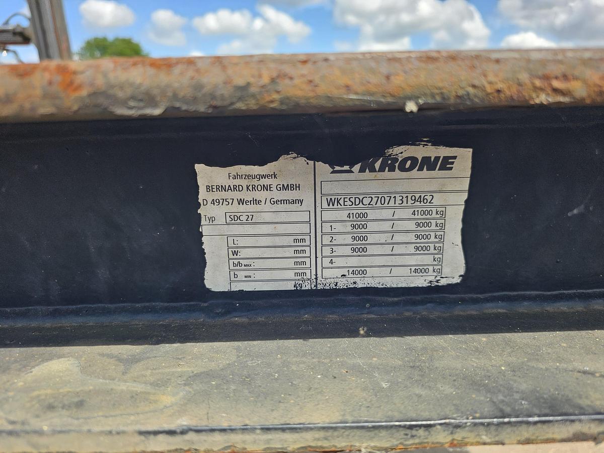 Used 2007 KRONE SD| EXTENDIBLE CHASSIS 40 FT 2 X 20 FT | BPW DISC.