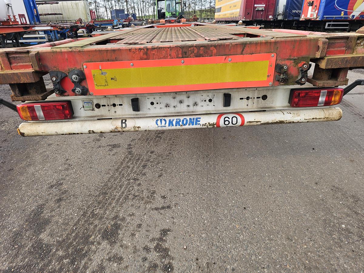 Gebruikt 2004 KRONE SD 27| FIXED CHASSIS | SAF DISC. 40 FT |2 X 20 FT| HIGHCUBE | 20 FOOT MIDDLE| LIGHT WEIGHT|4740 KG.
