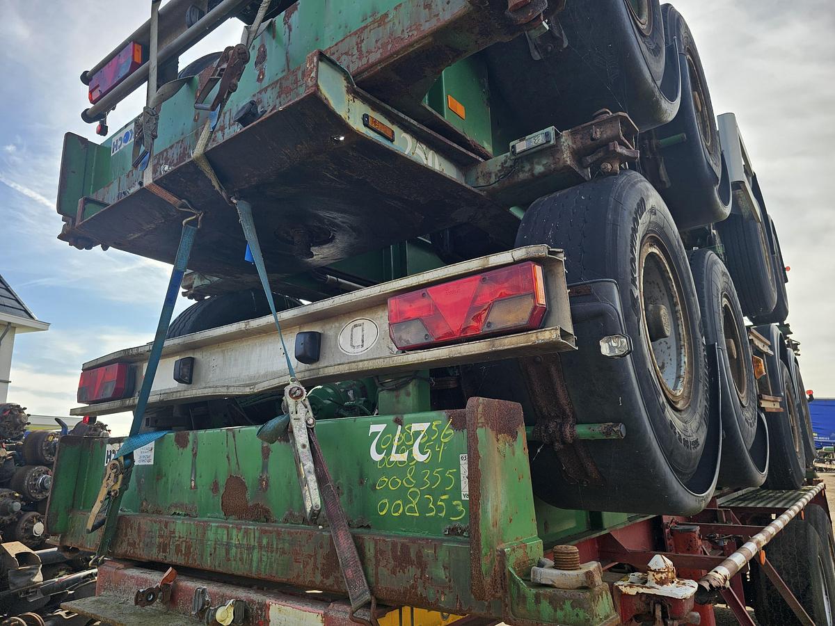 Used 1996 stack of 20 foot chassis groenewegen and Renders Bpw drum Steel suspension. 20 foot