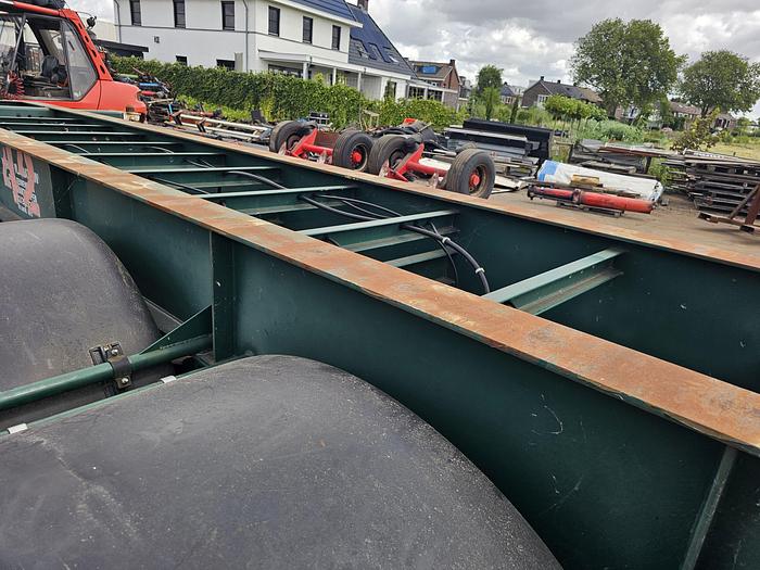 Used 1998 Flandria OP20V/2A | 20 foot container chassis  | steel suspension | double tires| drum.