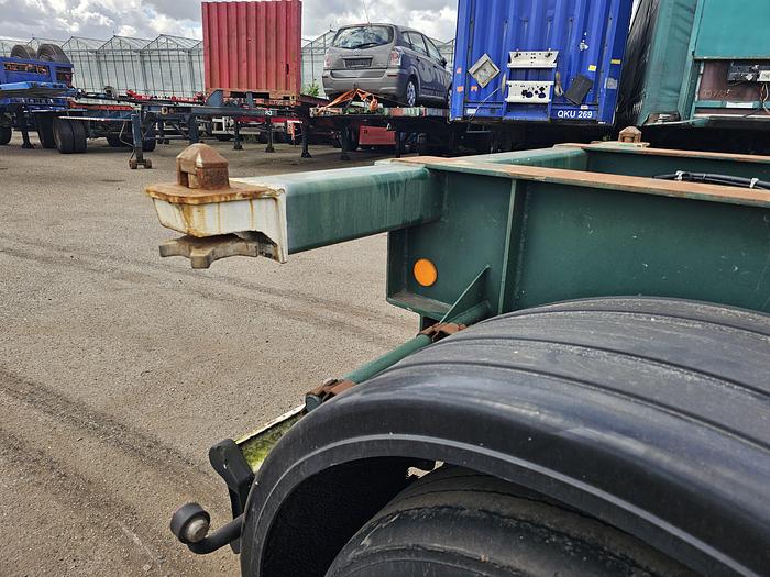 Used 1998 Flandria OP20V/2A | 20 foot container chassis  | steel suspension | double tires| drum.