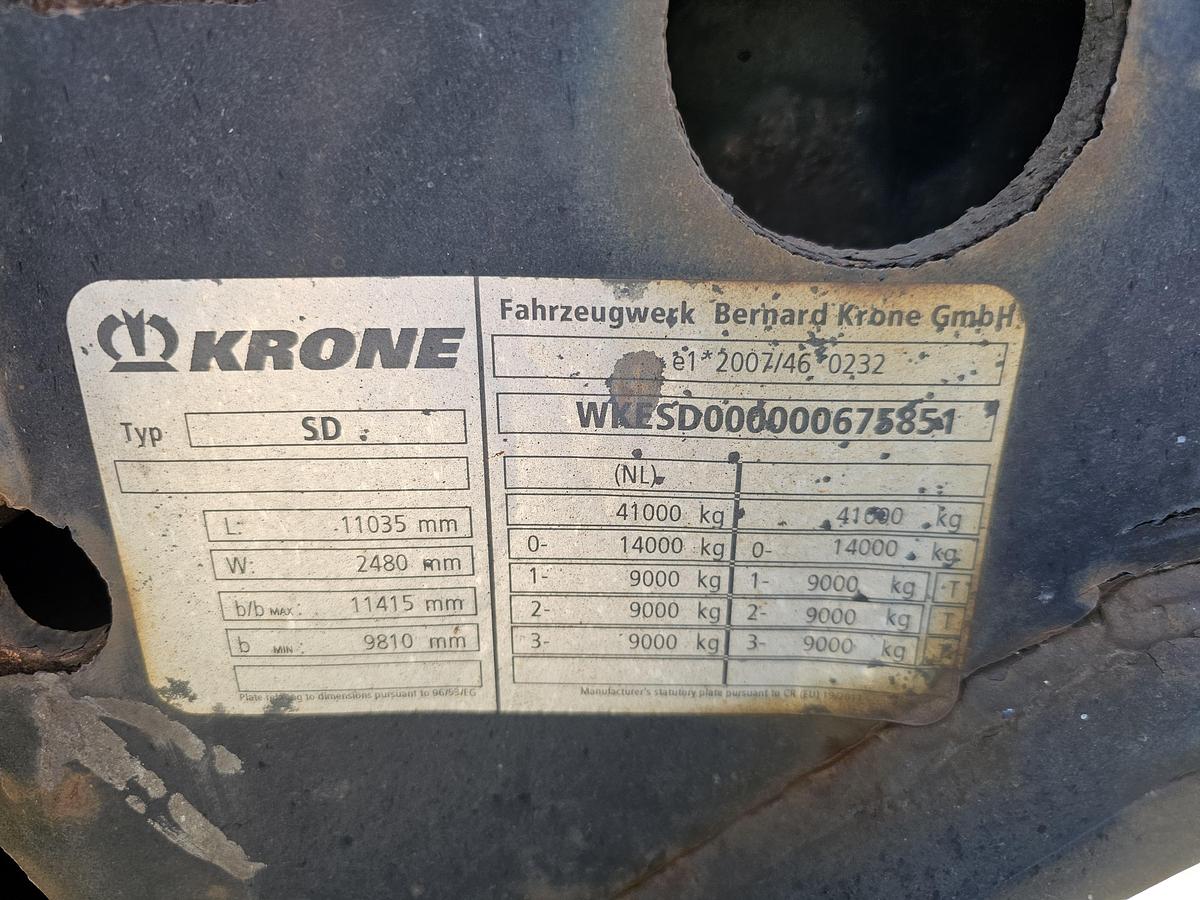 Gebruikt 2015 krone SD| EXTENDIBLE CHASSIS 40 FT 2 X 20 FT | BPW DRUM| APK 18-07-2026