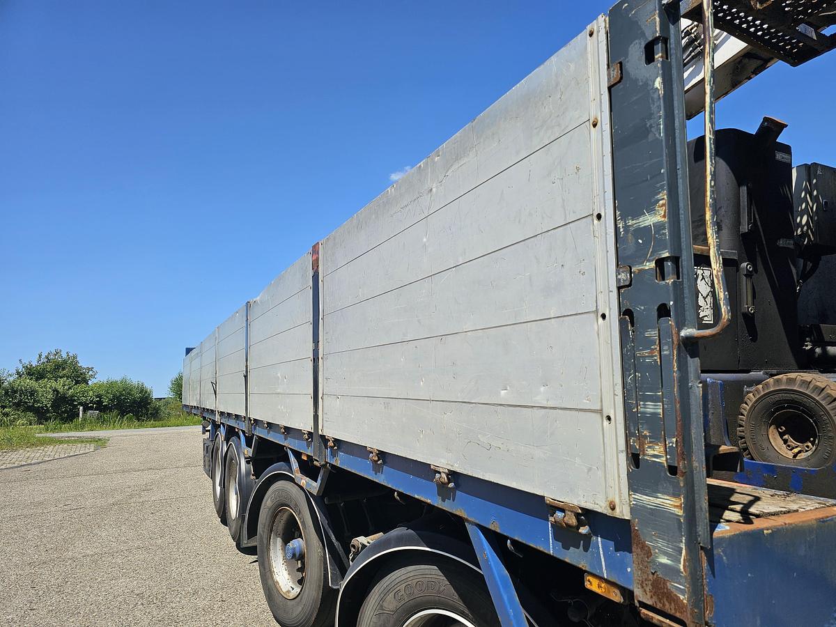 Gebruikt 2004 PACTON t4-001 / 4 AXLE TRAILER /2 LIFT AXLES /2 STEERING AXLES/ INCL CRANE KENNIS 14 TON MOVEBAL.
