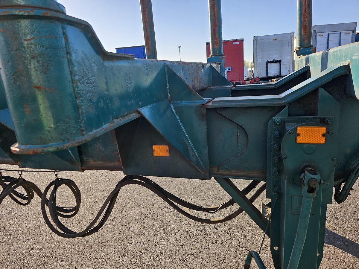 Gebruikt 1992 LEONET TB 18 |WOOD TRAILER WITH CRANE| BPW DRUM STEEL SUSPENSION.