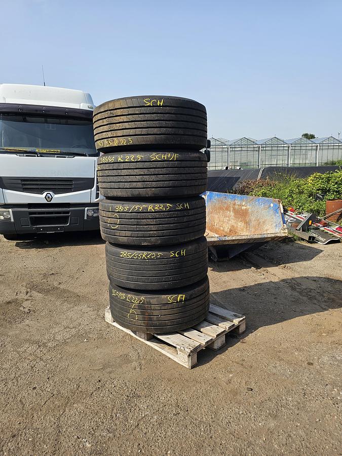 Used 2019 GOOD YEAR K MAX T | TRAILERBAND 385/55 R 22.5 | 3 X 10 MM 2 X 6 MM | MET SCHIJFREM VELG. 10 GTS.