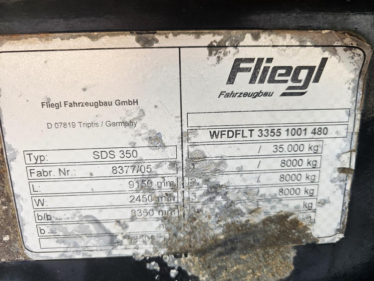 Gebruikt 2005 FLIEGL SDS 350| LOWLOADER 20 FOOT CONTAINER CHASSIS |  BPW DRUM.