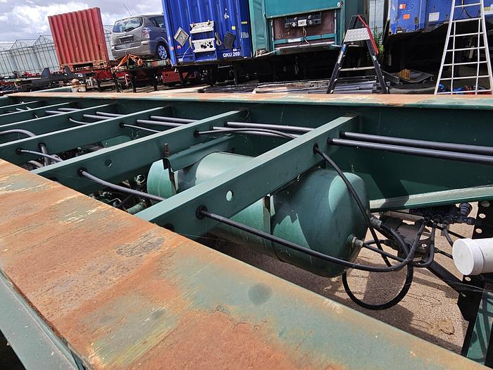 Used 1998 Flandria OP20V/2A | 20 foot container chassis  | steel suspension | double tires| drum.