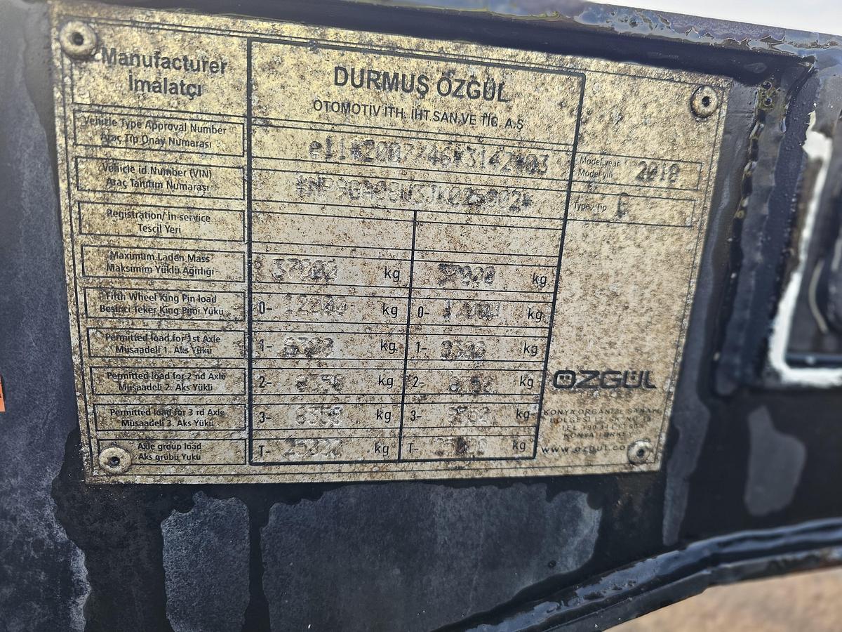 Gebruikt 2018 OZGUL GA08XS1 | 2 X EXTENDIBLE CHASSIS | GERMAN TRAILER|  SAF DISC.| 3 PIECES.