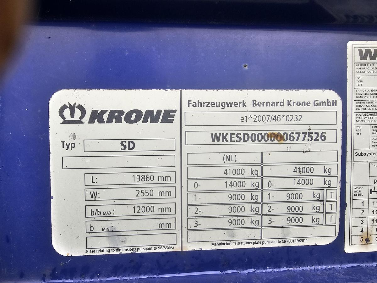 Gebruikt 2015 KRONE SD/ ALUMINIUM RIMS/ ALUMINIUM SIDE BOARDS /HUCKAPACK/ SLIDING ROOF/ SAF DISC.