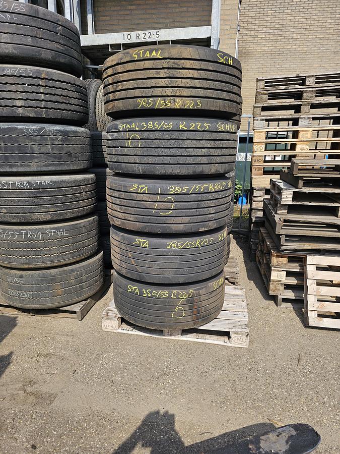 Used 2019 GOOD YEAR K MAX T | TRAILERBAND 385/55 R 22.5 | 3 X 10 MM 2 X 6 MM | MET SCHIJFREM VELG. 10 GTS.