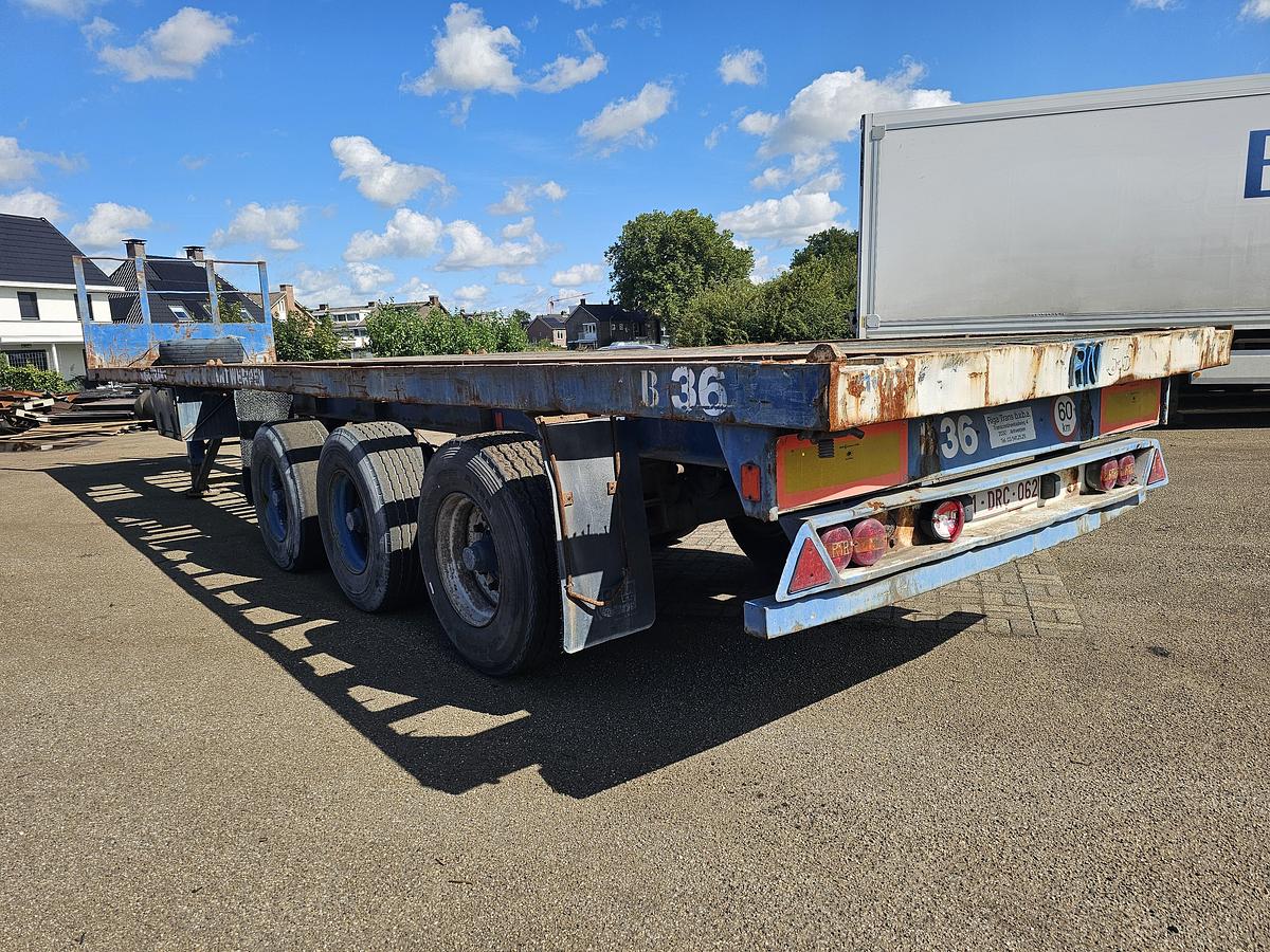 Gebruikt 1984 FLANDRIA OP 3/32T STEEL SUSPENSION / 15 CM BPW DRUM AXLES/ TWISLOCKS 40 FT 2 X 20 FOOT.