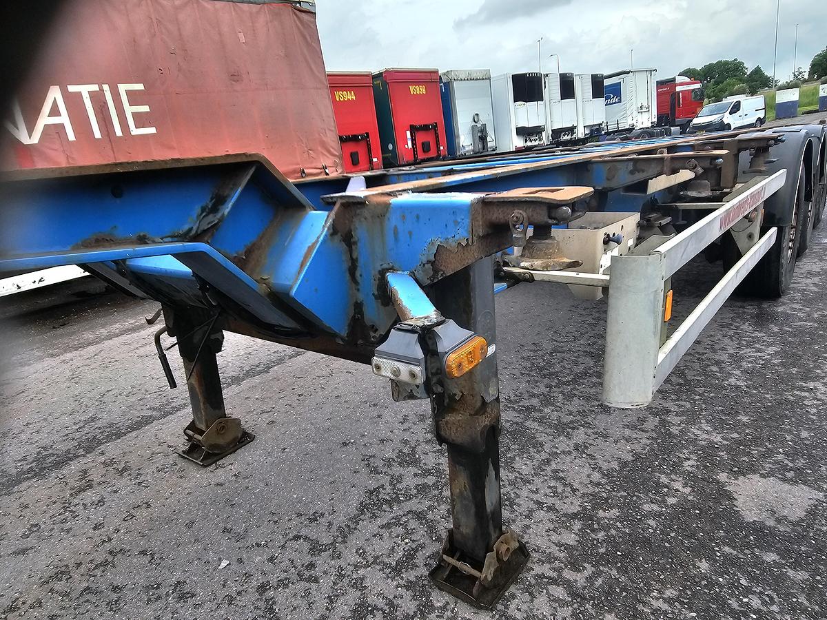 Gebruikt 2007 Van Hool 3B2018- 40 FOOT 2 X 20 FOOT CONTAINER CHASSIS, MB DISC. TUV APK 07-11-2026