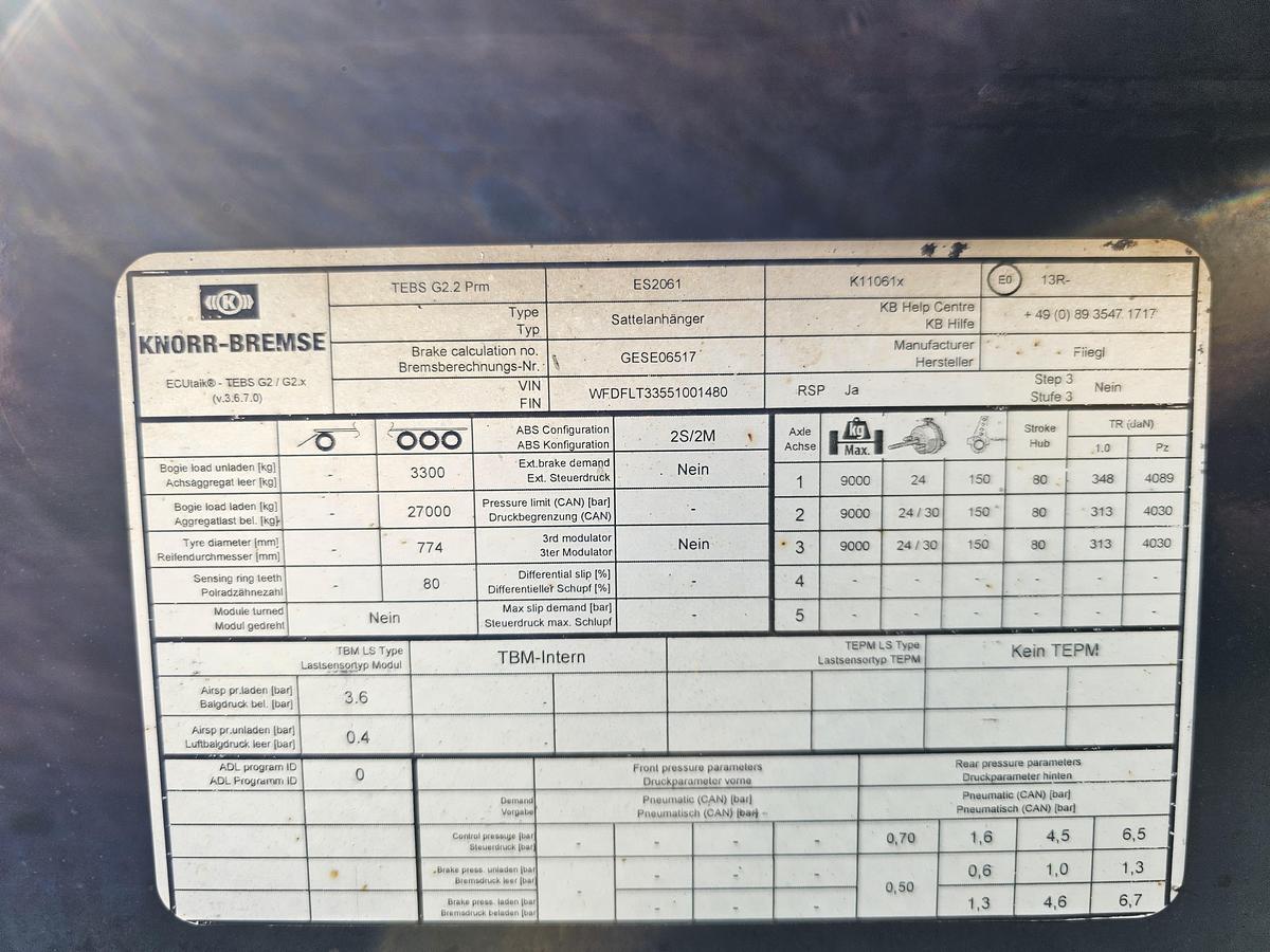 Gebruikt 2005 FLIEGL SDS 350| LOWLOADER 20 FOOT CONTAINER CHASSIS |  BPW DRUM.