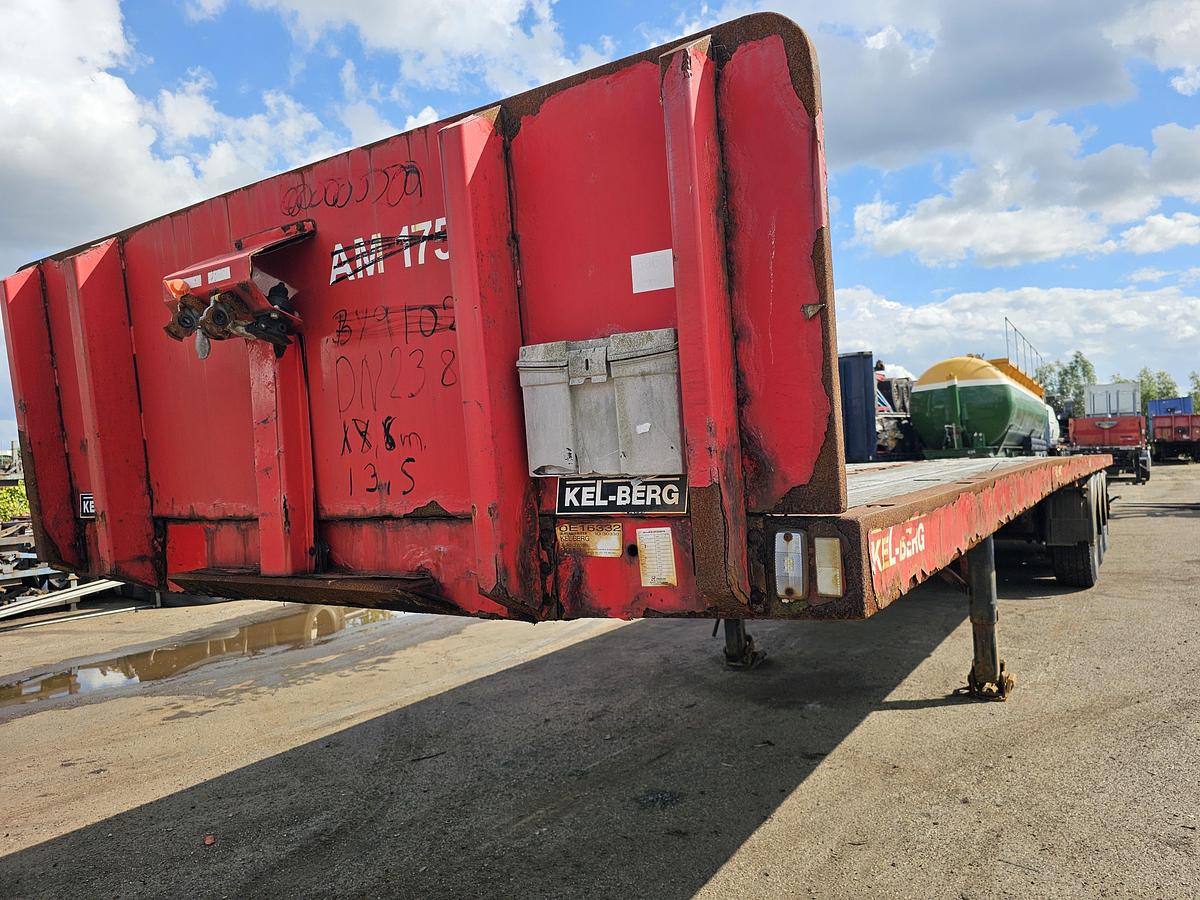 Used 2013 KELBERG S4 OB3 | HEAVY DUTY FLATBED | BPW DRUM