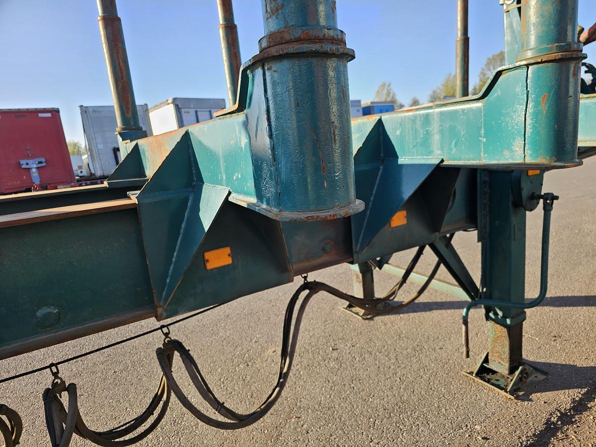 Gebruikt 1992 LEONET TB 18 |WOOD TRAILER WITH CRANE| BPW DRUM STEEL SUSPENSION.