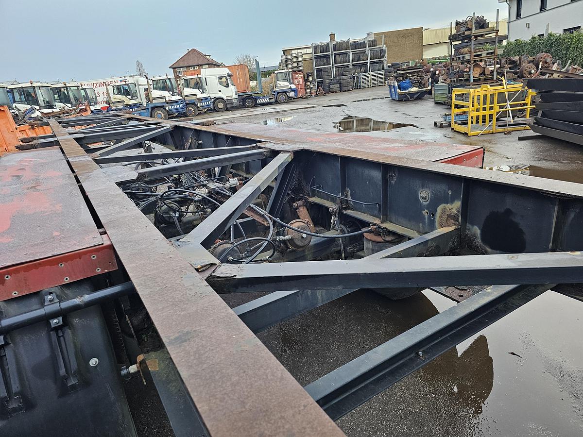 Gebruikt 1995 VAN HOOL 94/3067. flat container chassis all connections./ Bpw drum.