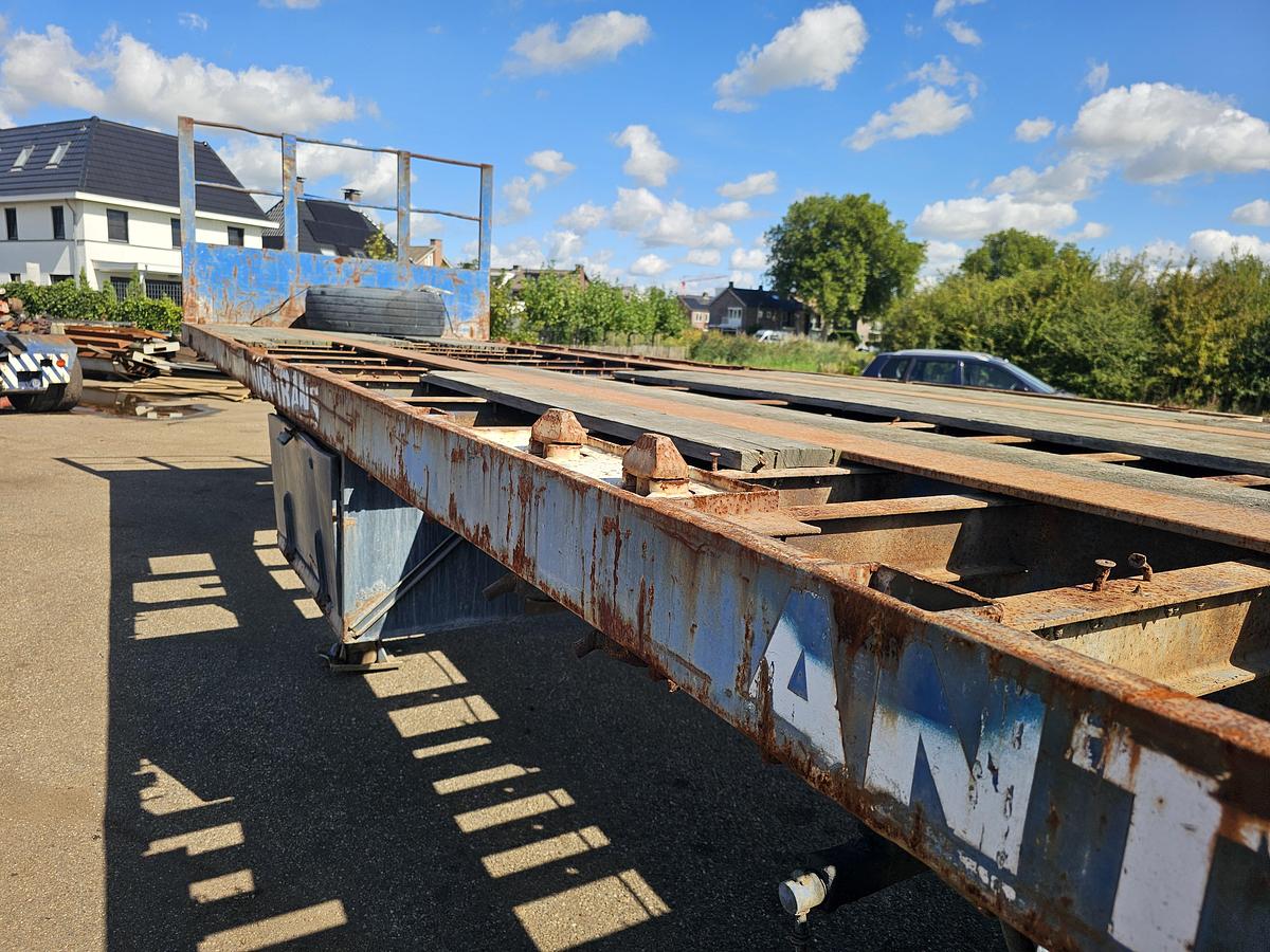 Gebruikt 1984 FLANDRIA OP 3/32T STEEL SUSPENSION / 15 CM BPW DRUM AXLES/ TWISLOCKS 40 FT 2 X 20 FOOT.