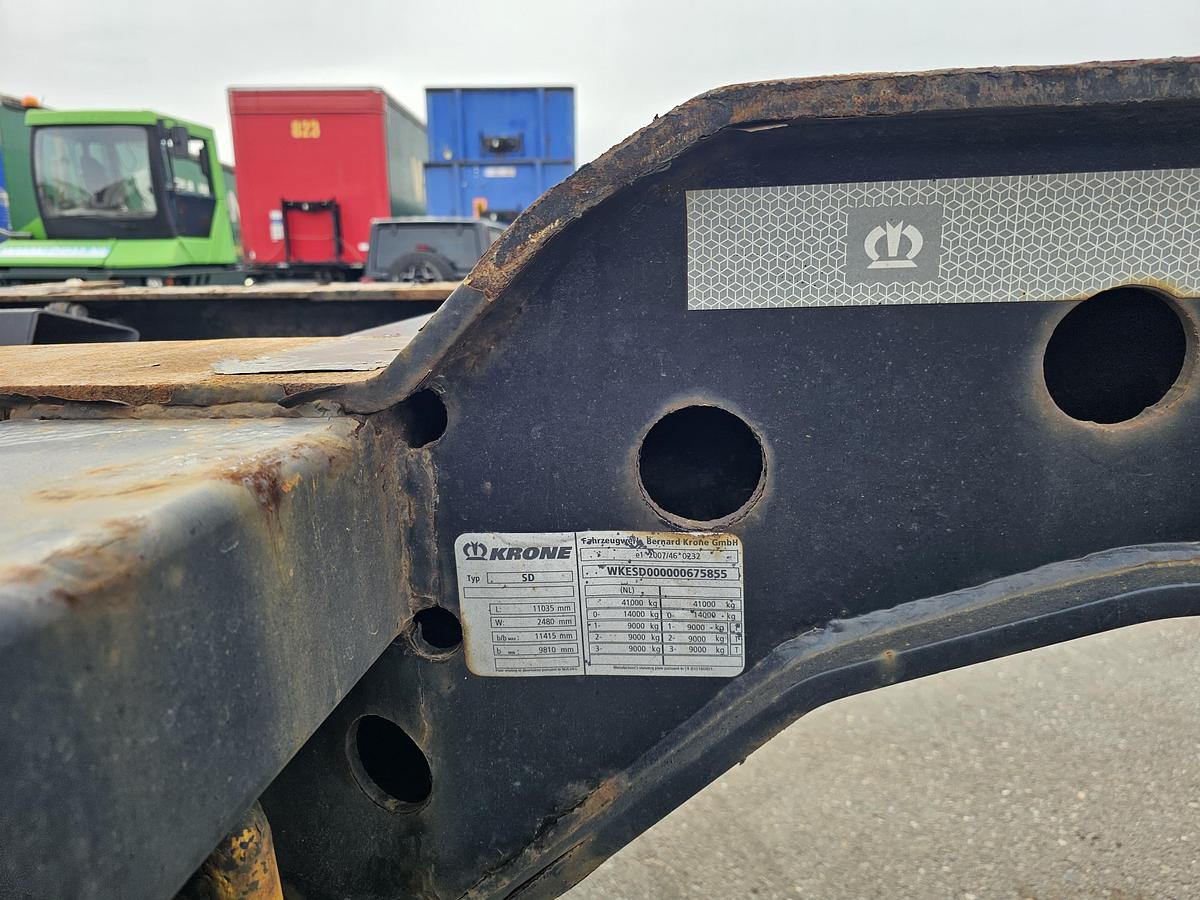 Gebruikt 2015 KRONE SD | CONTAINER CHASSIS 40 FT 2 X 20 FT |BPW DRUM| APK TUV 22-07-2026. 5 PIECES.