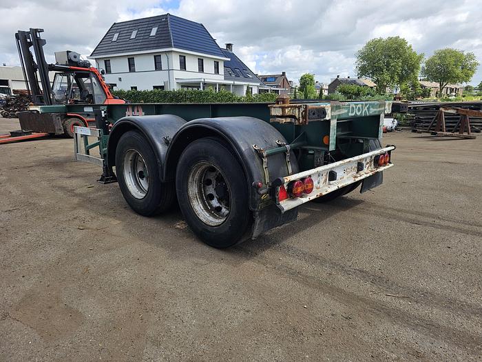 Used 1998 Flandria OP20V/2A | 20 foot container chassis  | steel suspension | double tires| drum.
