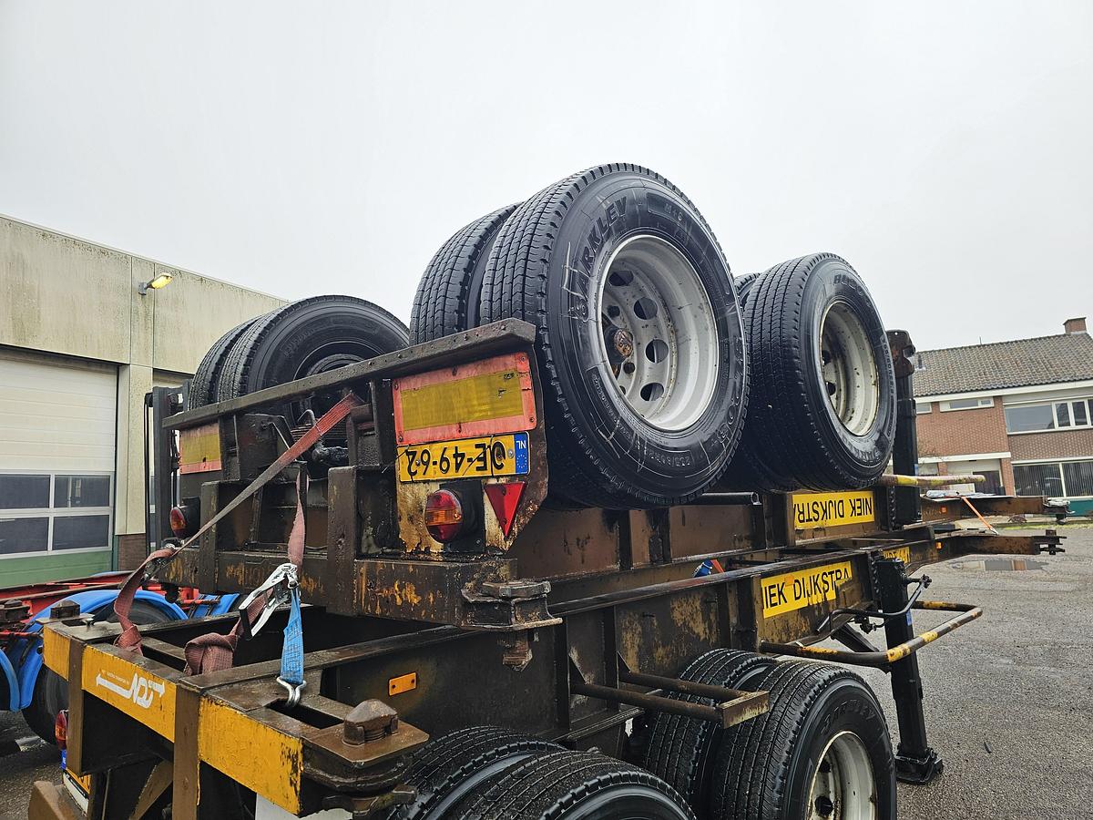 Gebruikt 1974 PACTON 2126 C-2 | 20 FOOT CONTAINER CHASSIS | BLADGEVEERD| BPW DRUM.
