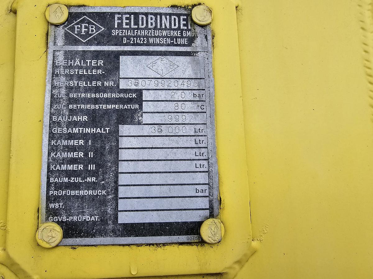 Gebruikt 1999 FELDBINDER EUT 36.3|POWDER TANK | CEMENT.| SAF.DRUM.