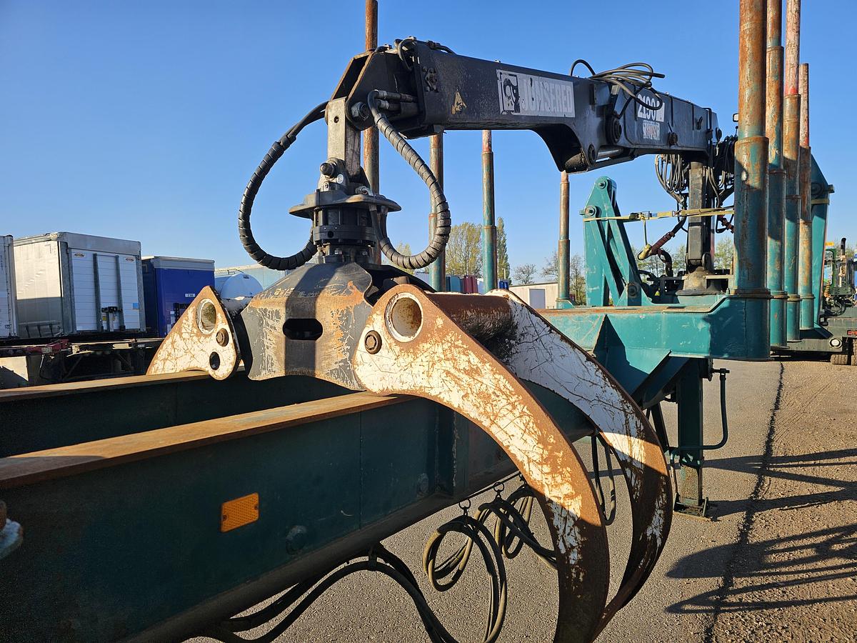 Gebruikt 1992 LEONET TB 18 |WOOD TRAILER WITH CRANE| BPW DRUM STEEL SUSPENSION.