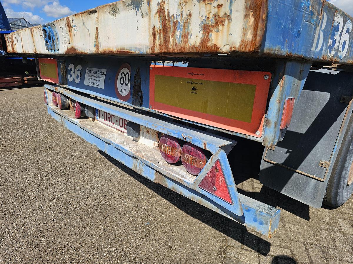 Gebruikt 1984 FLANDRIA OP 3/32T STEEL SUSPENSION / 15 CM BPW DRUM AXLES/ TWISLOCKS 40 FT 2 X 20 FOOT.