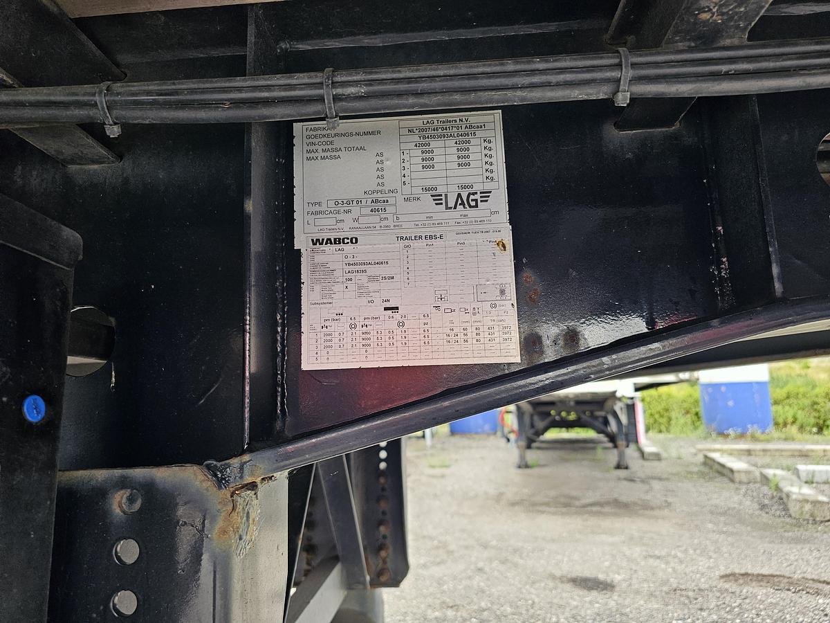 Used 2010 LAG 0-3-GT 50| DUTCH TRAILER | STEERING AXLE |BPW DISC| APK/TUV 18-03-2026.